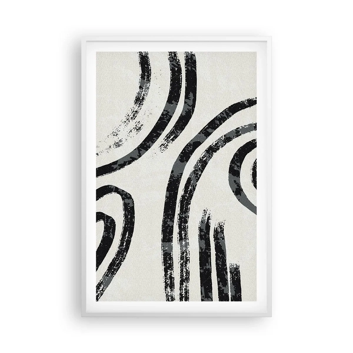 Pôster em moldura branca - Meio parado - 61x91 cm