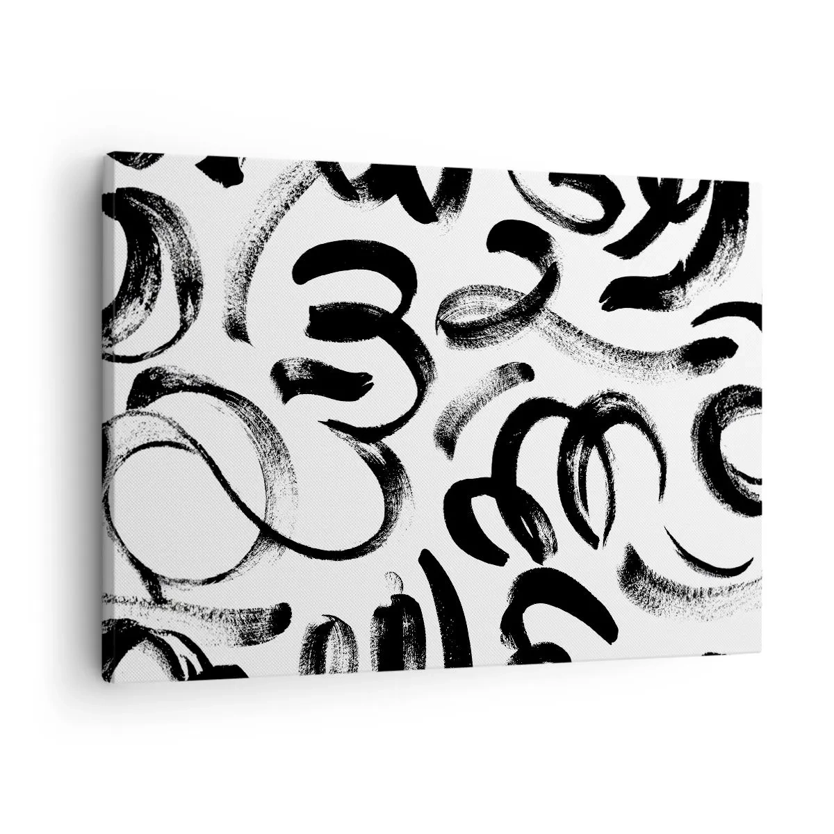 Quadro em tela - Preto sobre branco - 70x50 cm