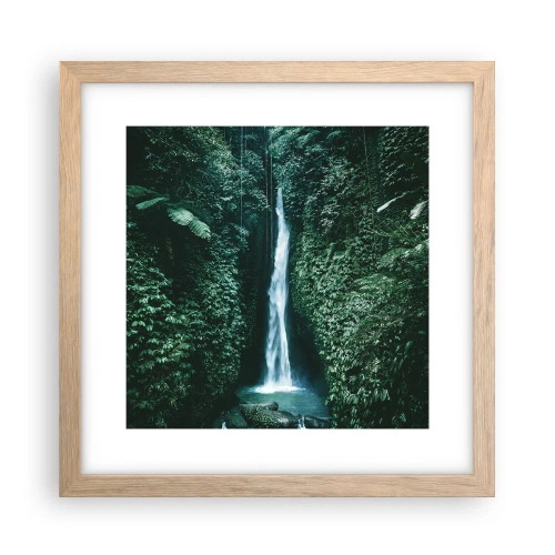 Pôster com moldura de carvalho claro - Primavera tropical - 30x30 cm