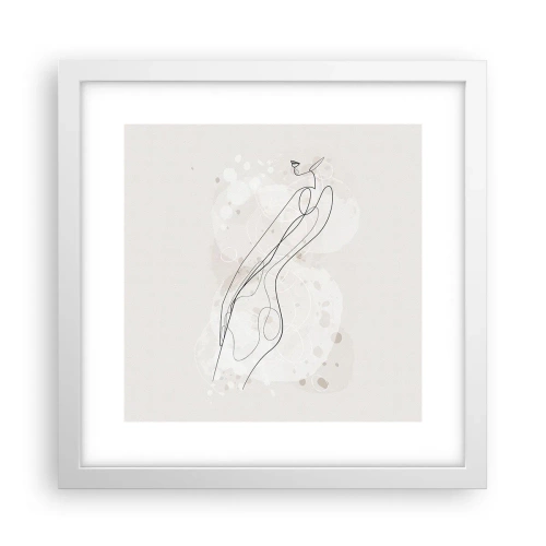 Pôster em moldura branca - Errar o olhar - 30x30 cm