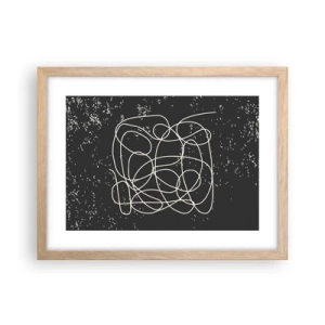 Pôster com moldura de carvalho claro - Pensamentos errantes - 40x30 cm