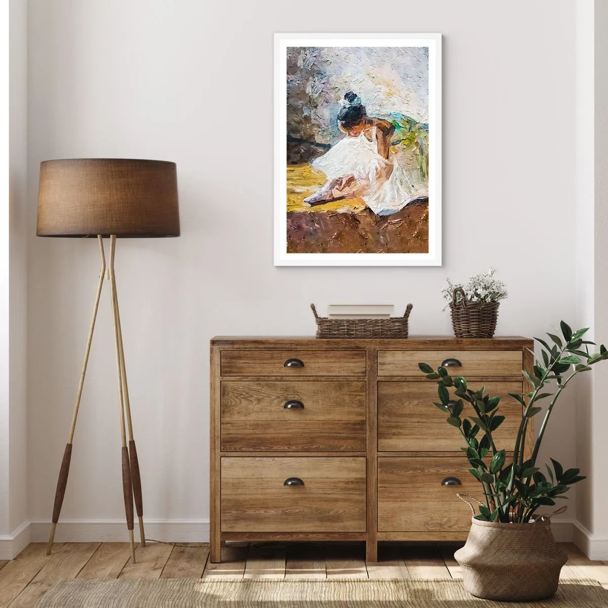 Pôster em moldura branca - Do quadro de Degas - 70x100 cm