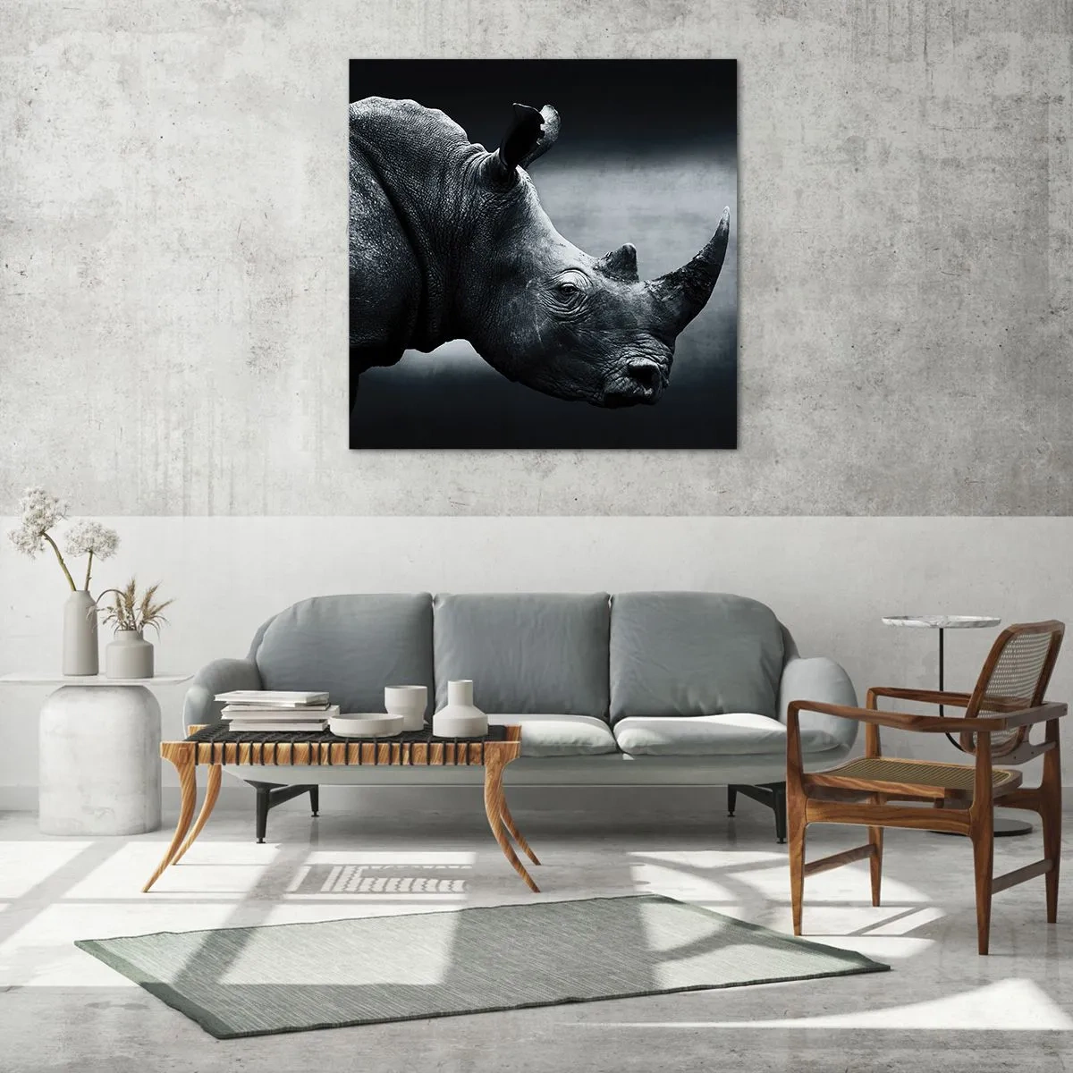 Quadro em vidro - Perfil direito - 40x40 cm