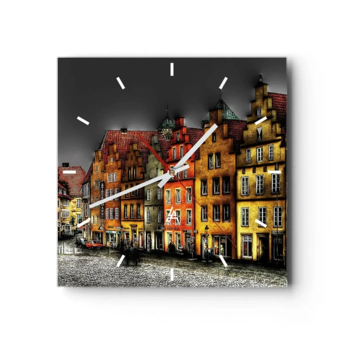 Relógio de parede - Relógio em vidro - Falta apenas uma carruagem encantada - 40x40 cm