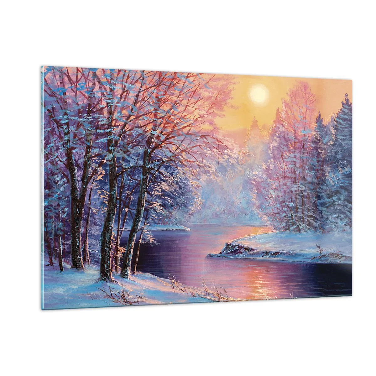 Quadro em vidro - Cores do inverno - 120x80 cm