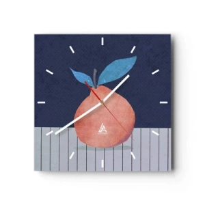 Relógio de parede - Relógio em vidro - Convexidade e plano - 40x40 cm