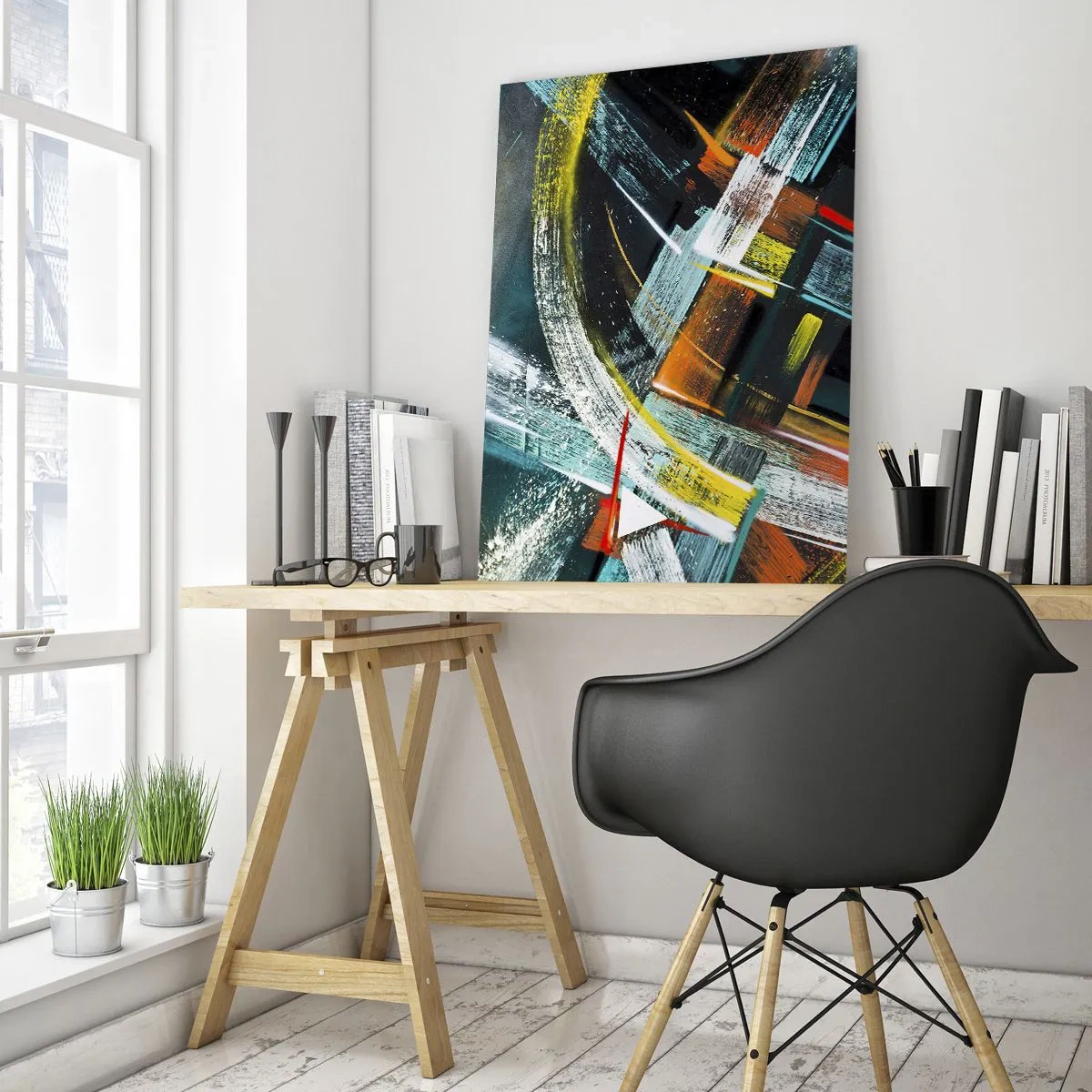 Quadro em vidro - Energia de movimento - 70x100 cm