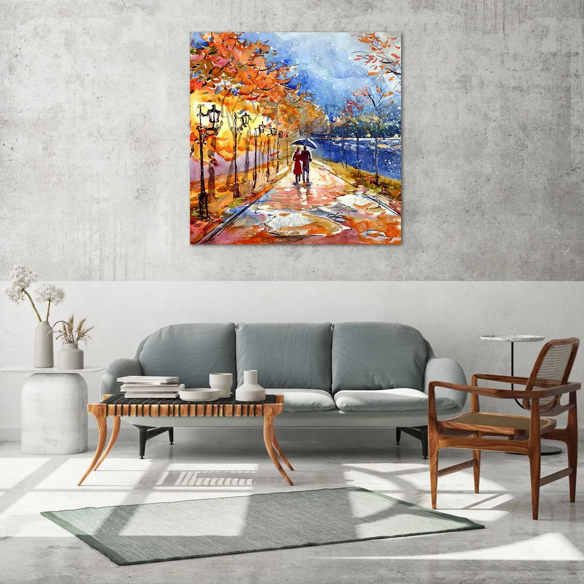 Quadro em vidro - Juntos até ao limite do tempo - 30x30 cm