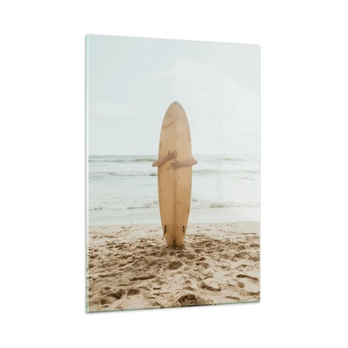 Quadro em vidro - Pelo amor das ondas - 50x70 cm