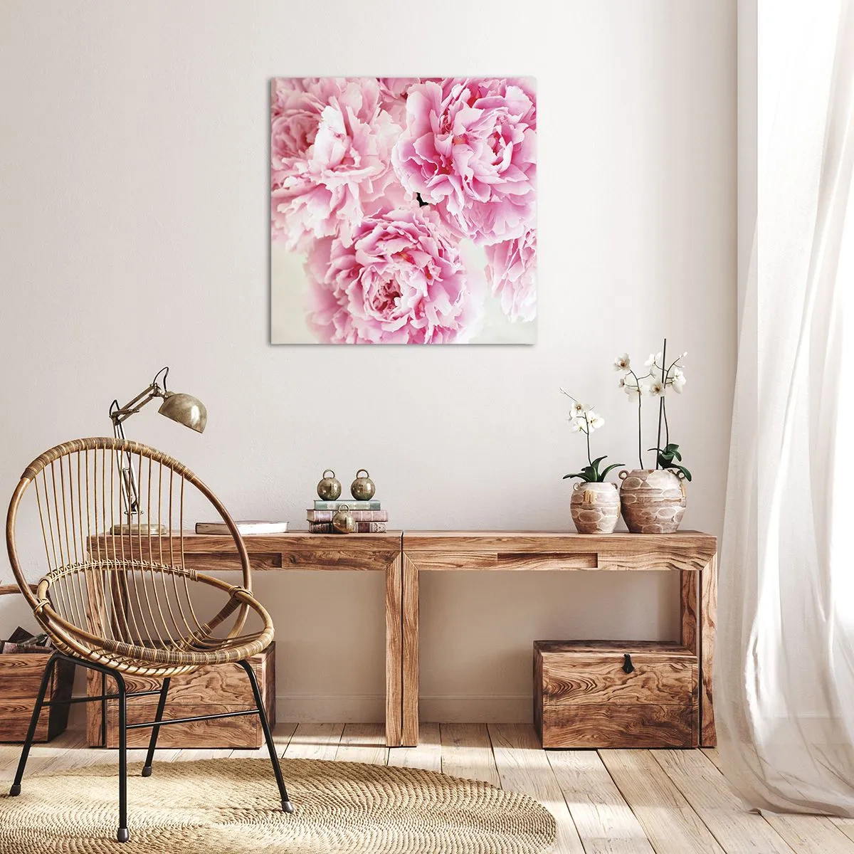 Quadro em tela - Em esplendor rosa - 30x30 cm