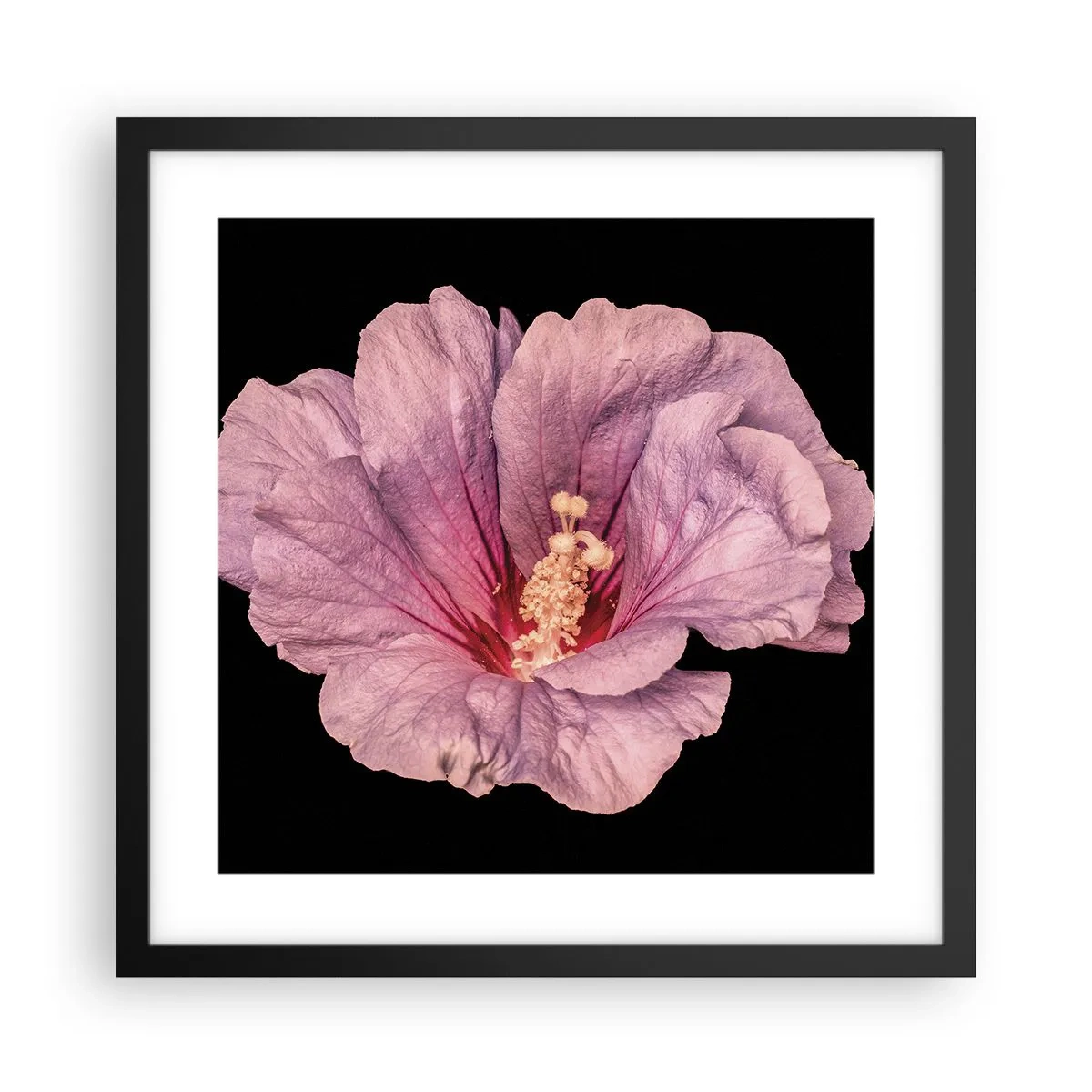 Pôster com moldura preta - Direto para o coração - 40x40 cm