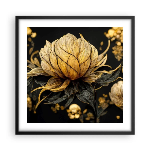 Pôster com moldura preta - Fragilidade sutil - 50x50 cm