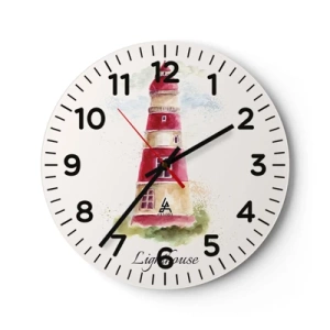 Relógio de parede - Relógio em vidro - Sempre há clima - 40x40 cm