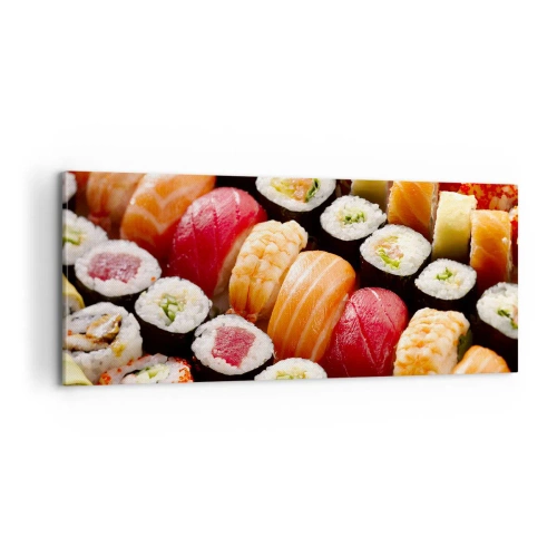 Quadro em tela - Cores e sabores da Ásia - 100x40 cm