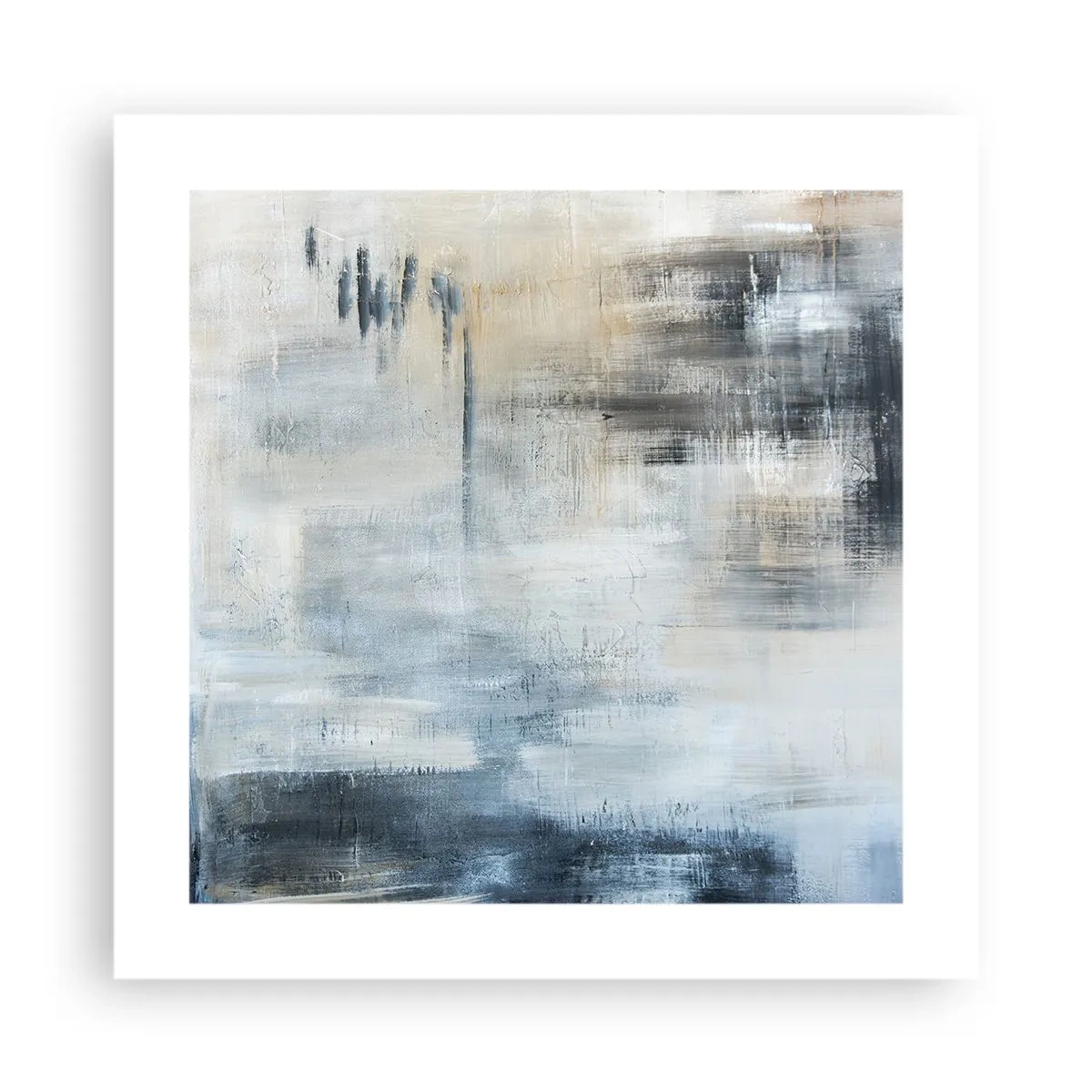 Pôster - Atrás da cortina azul - 40x40 cm
