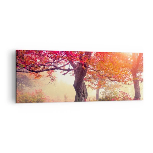 Quadro em tela - Um frenesi de florescimento - 140x50 cm