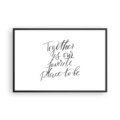 Pôster com moldura preta - Também sente isso? - 91x61 cm