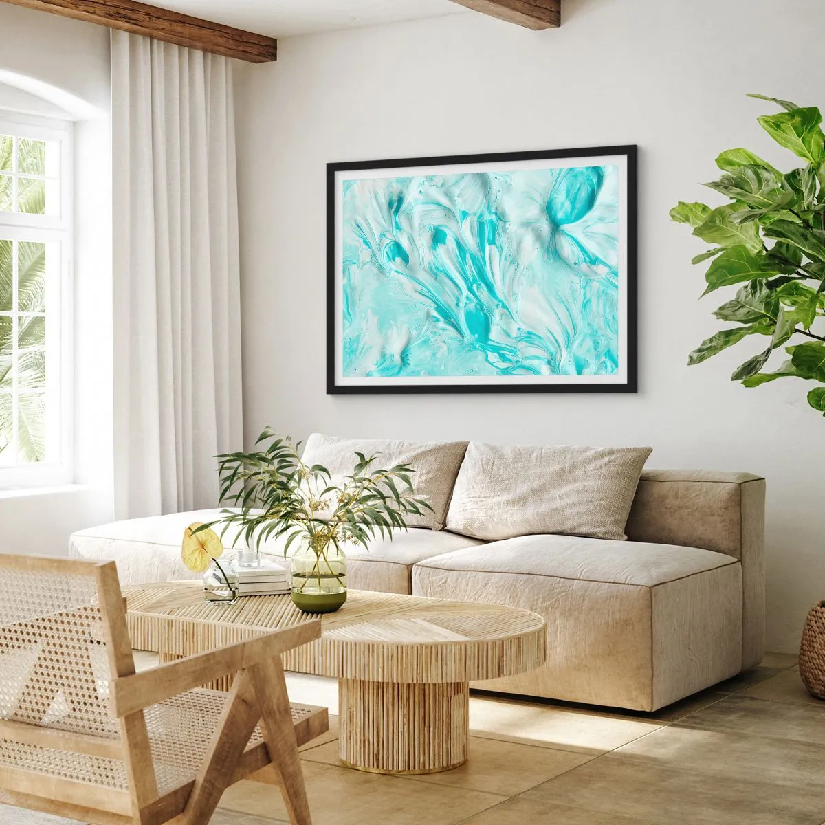 Pôster com moldura preta - Juntos para sempre - 100x70 cm