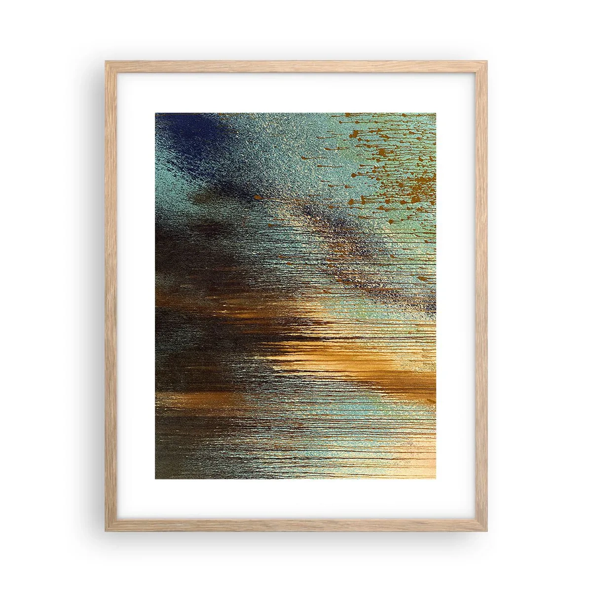 Pôster com moldura de carvalho claro - Uma composição colorida não acidental - 40x50 cm