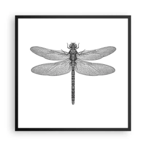 Pôster com moldura preta - Precisão da natureza - 60x60 cm