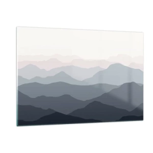 Quadro em vidro - Ondas de montanha - 120x80 cm