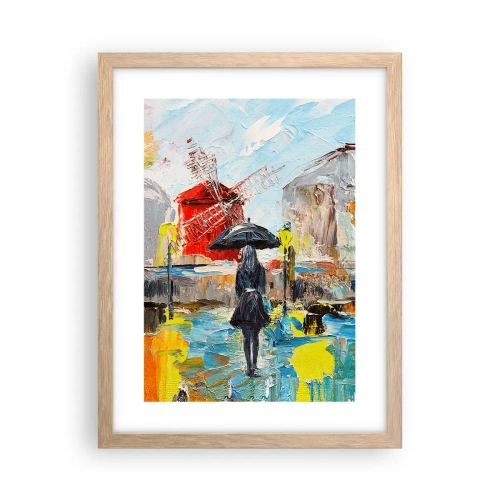 Pôster com moldura de carvalho claro - Lendas parisienses - 30x40 cm