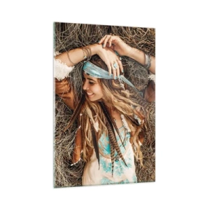 Quadro em vidro - A caminho do verão do amor - 80x120 cm