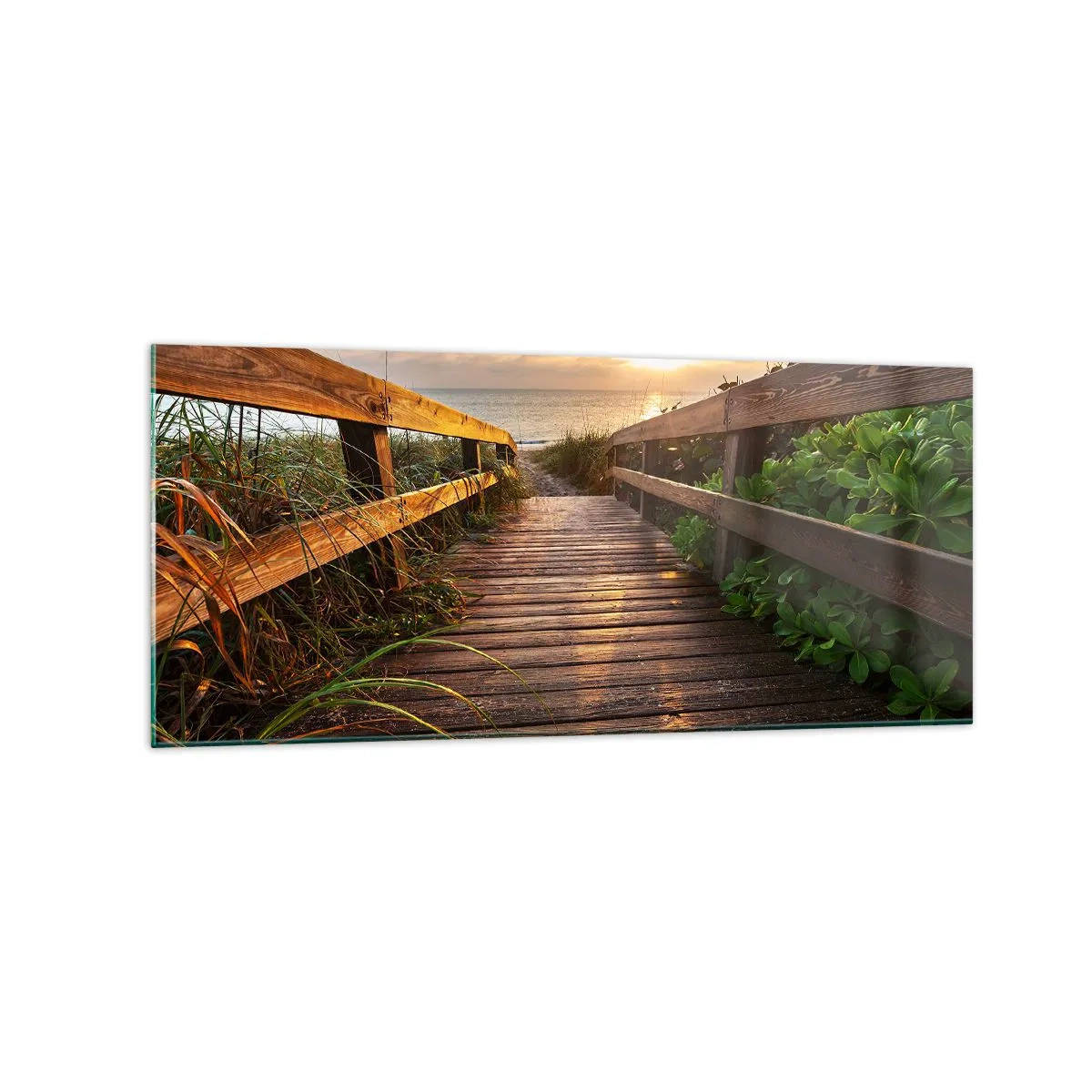 Quadro em vidro - Direto para a costa - 120x50 cm