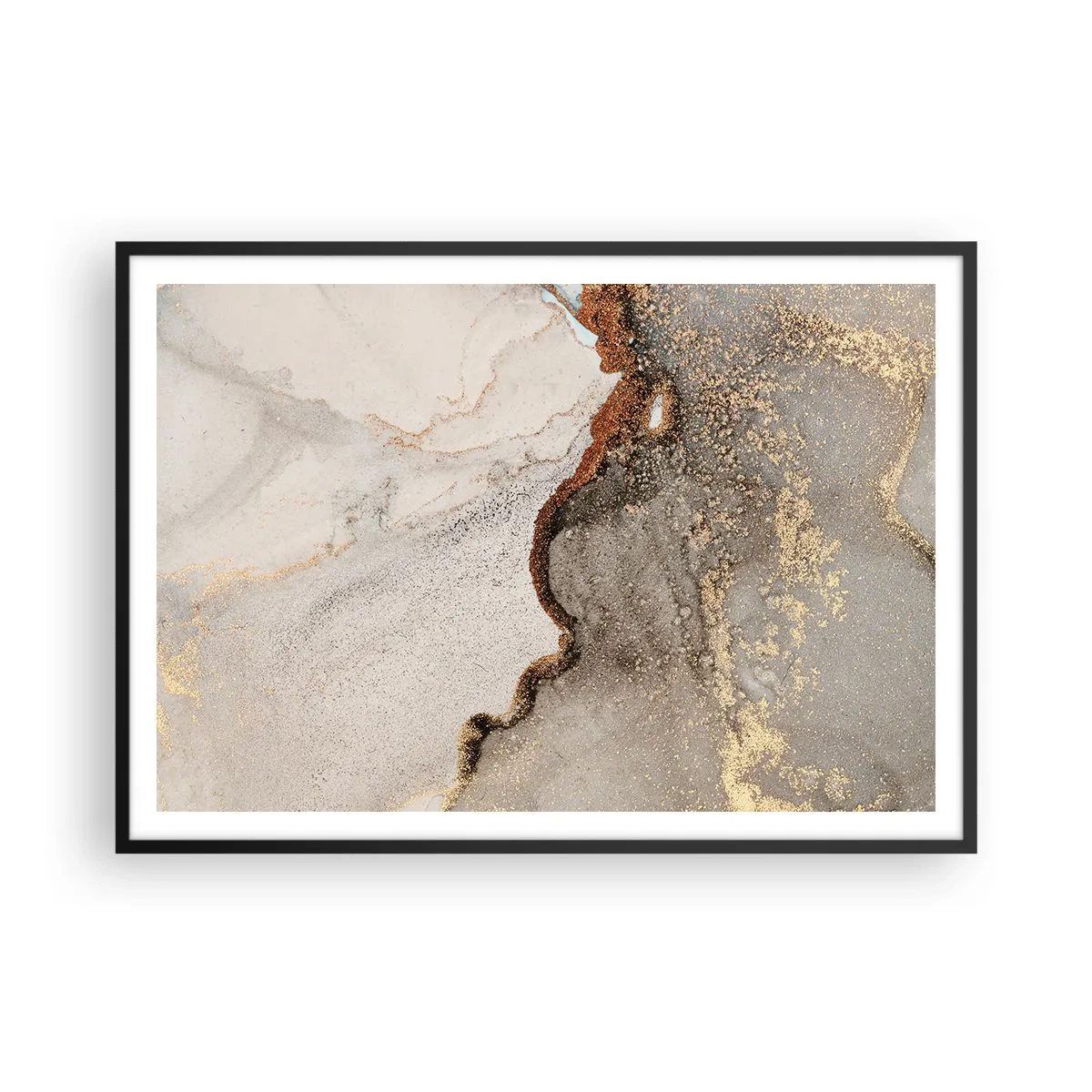 Pôster com moldura preta - No limite das cores - 100x70 cm