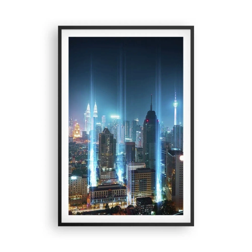 Pôster com moldura preta - De Berlim para o céu - 61x91 cm