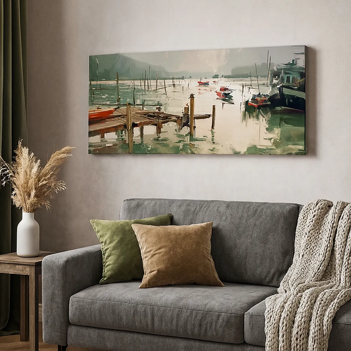 Quadro em tela - Mergulhado na lua derretida - 30x30 cm