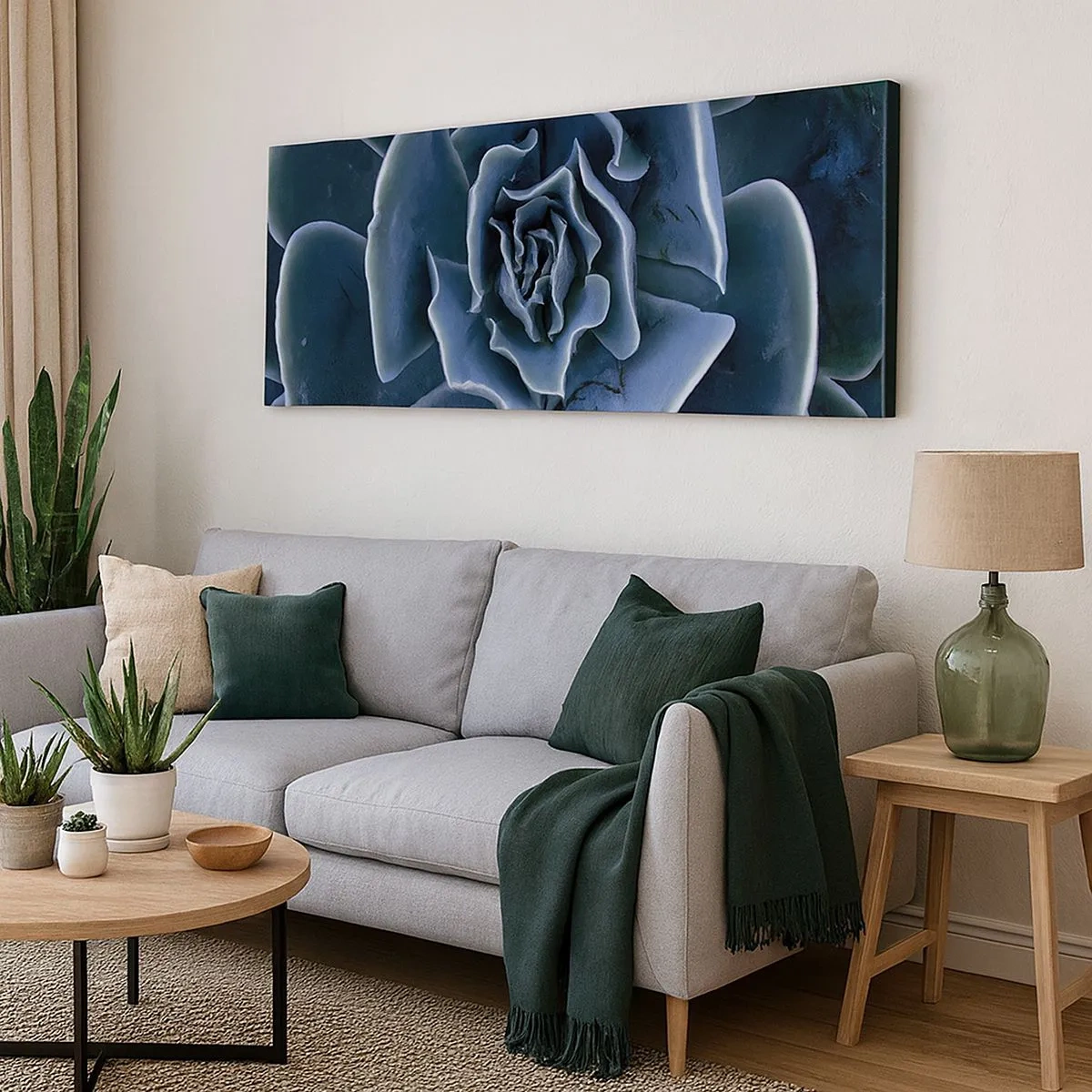 Quadro em tela - Flor do deserto - 100x40 cm
