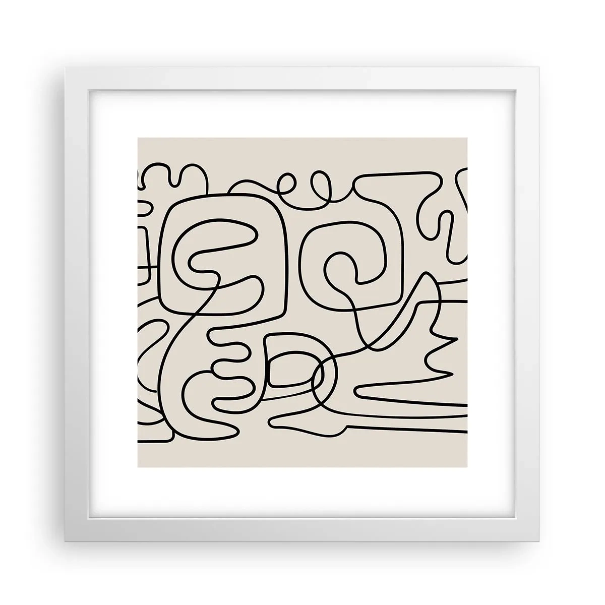 Pôster em moldura branca - Na trilha - 30x30 cm