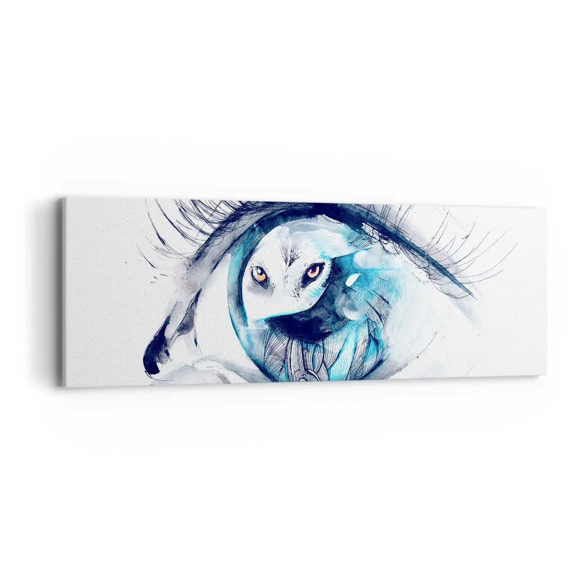 Quadro em tela - Cara a cara com o selvagem - 90x30 cm