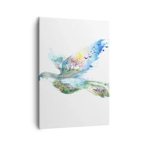 Quadro em tela - Nas asas da natureza - 50x70 cm