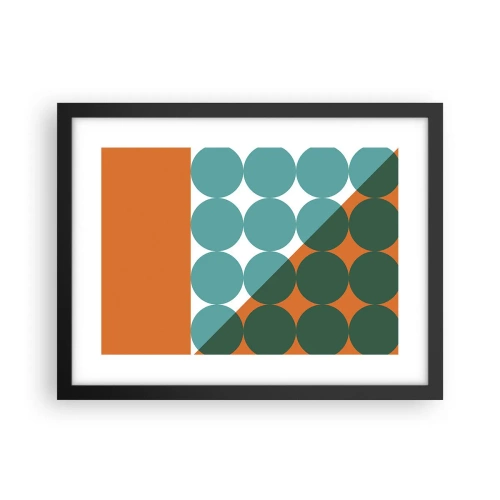 Pôster com moldura preta - Para cima e na diagonal - 40x30 cm