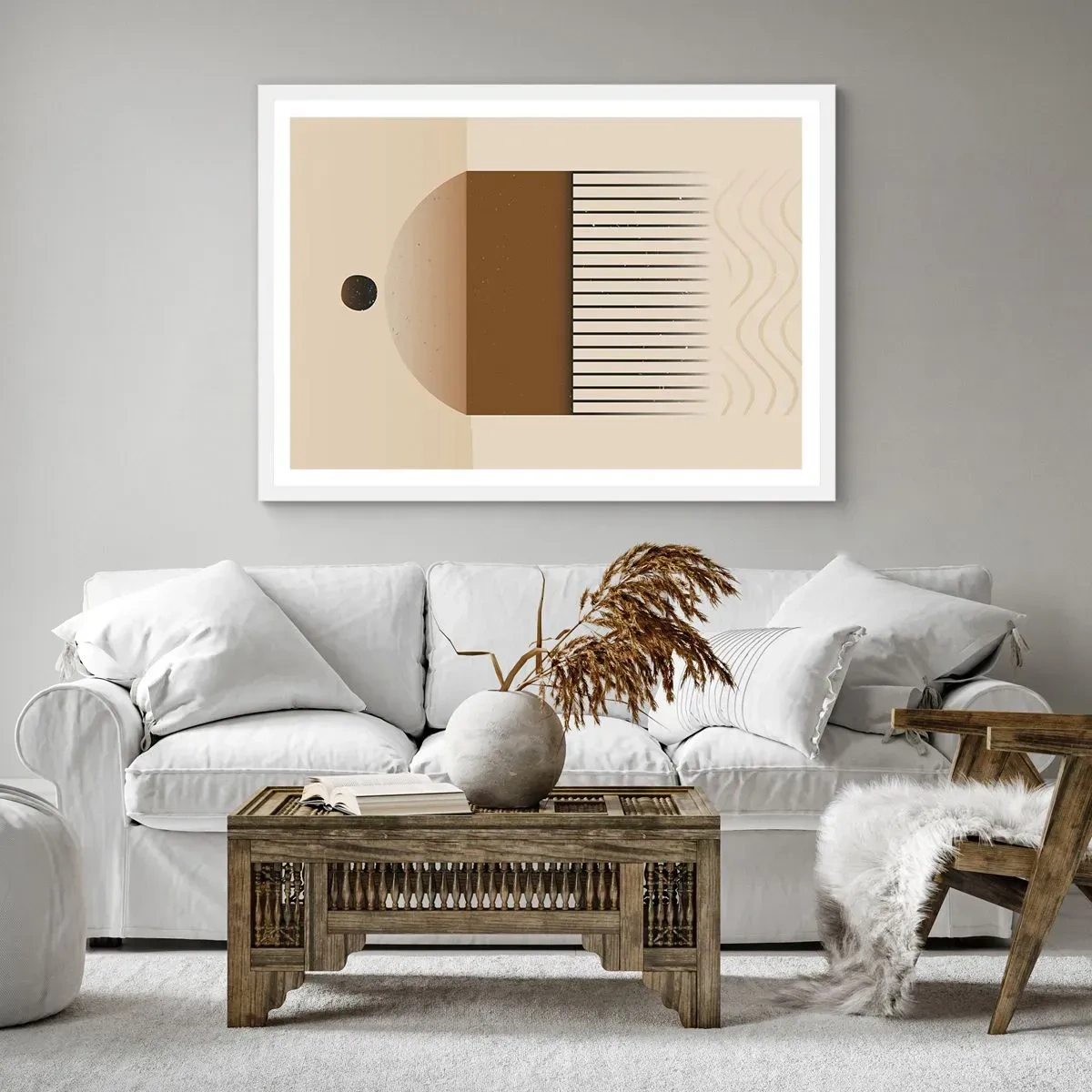 Pôster em moldura branca - Diferentes estados - 100x70 cm