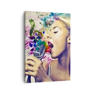 Quadro em tela - Pintar o mundo com a voz - 50x70 cm