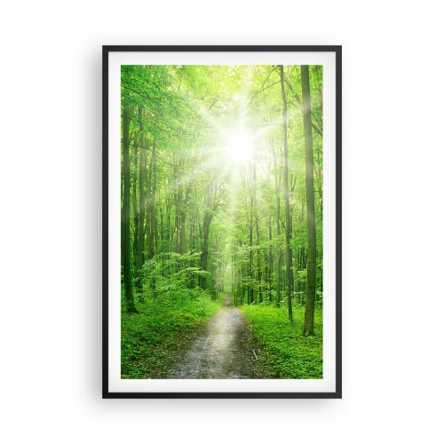 Pôster com moldura preta - Catedral Verde - 61x91 cm
