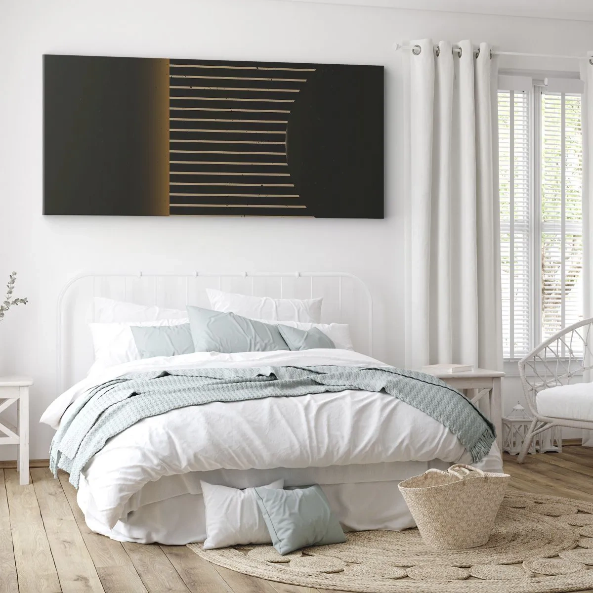 Quadro em tela - Explorar a escuridão - 140x50 cm
