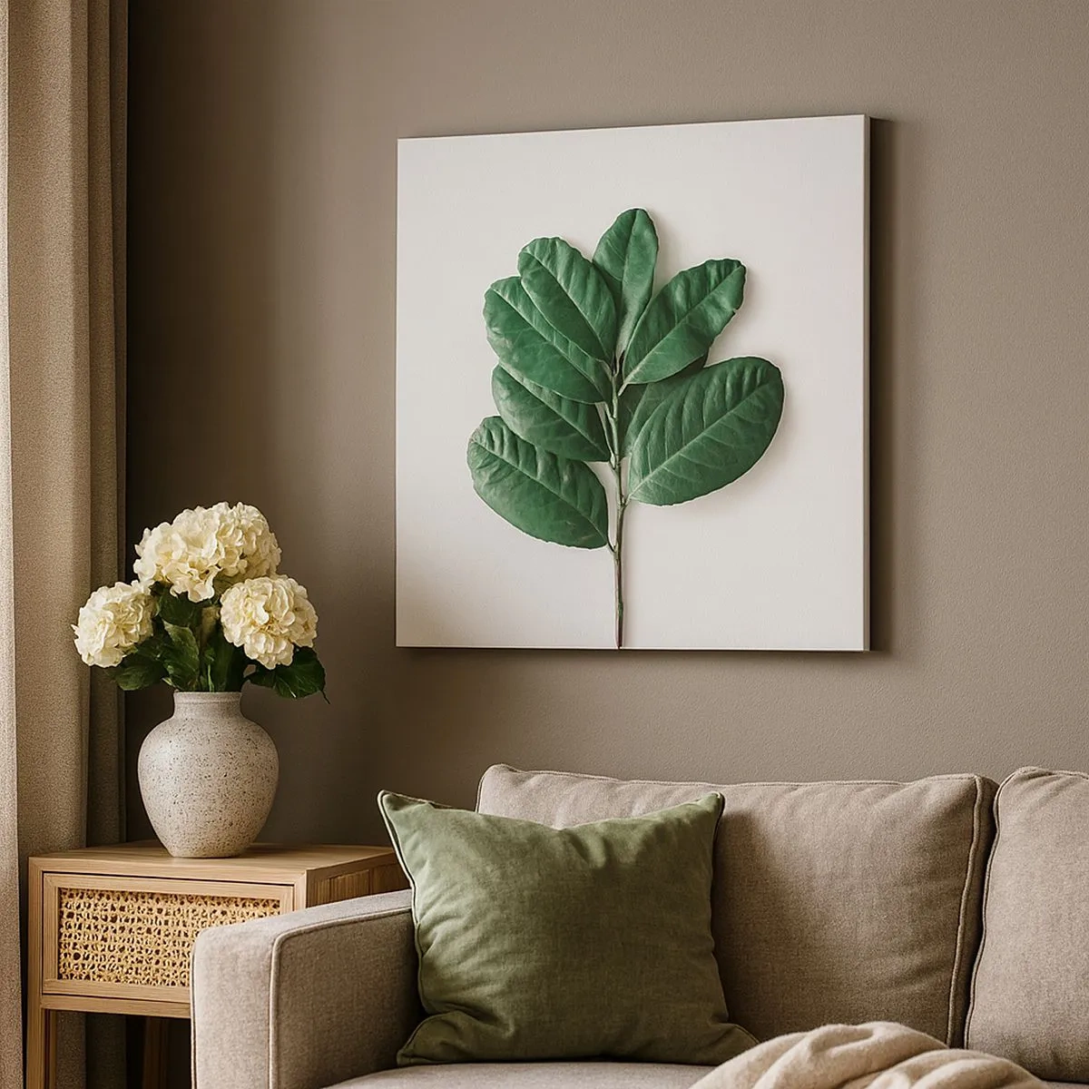 Quadro em tela - Desenho da própria natureza - 30x30 cm