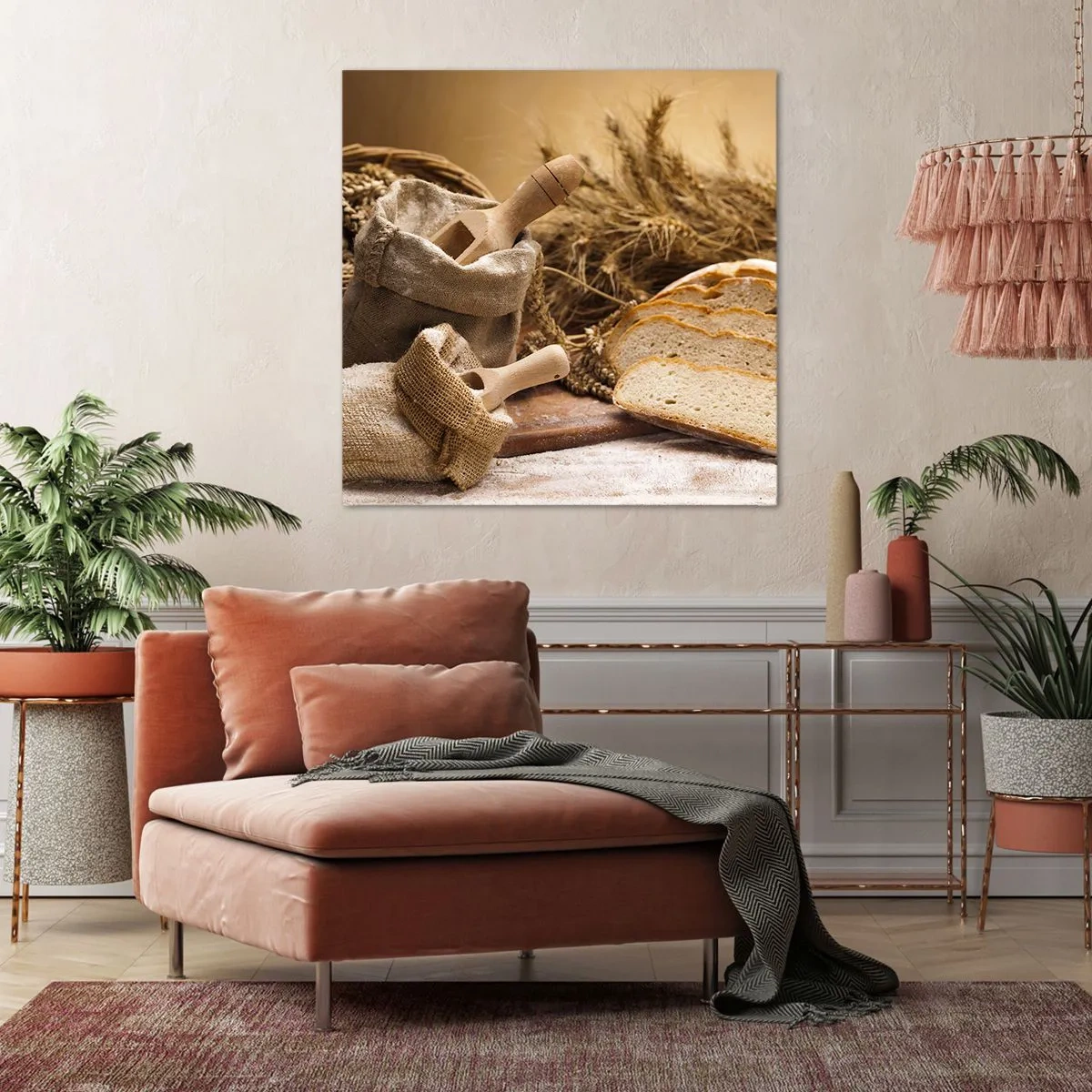 Quadro em tela - Pão de cada dia - 70x70 cm