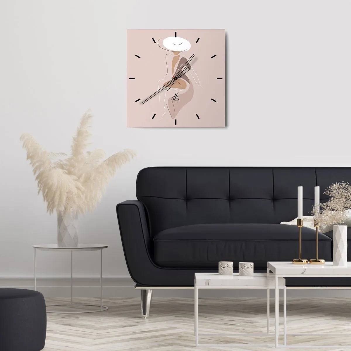 Relógio de parede - Relógio em vidro - Ser uma dama - 40x40 cm