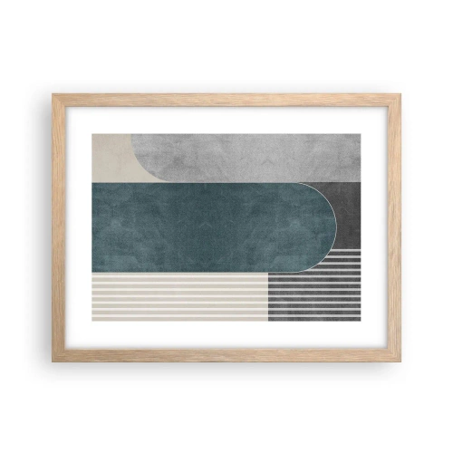Pôster com moldura de carvalho claro - Composição ao nível - 40x30 cm