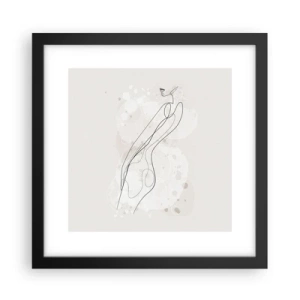 Pôster com moldura preta - Errar o olhar - 30x30 cm