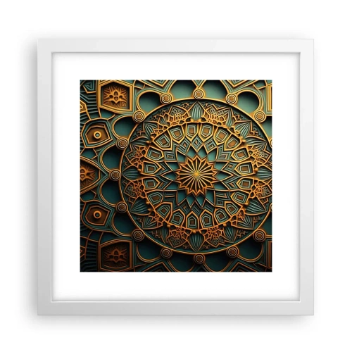 Pôster em moldura branca - Em uma atmosfera árabe - 30x30 cm