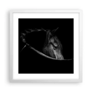 Pôster em moldura branca - Príncipe Negro - 40x40 cm
