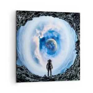 Quadro em tela - Não muito longe de casa - 50x50 cm