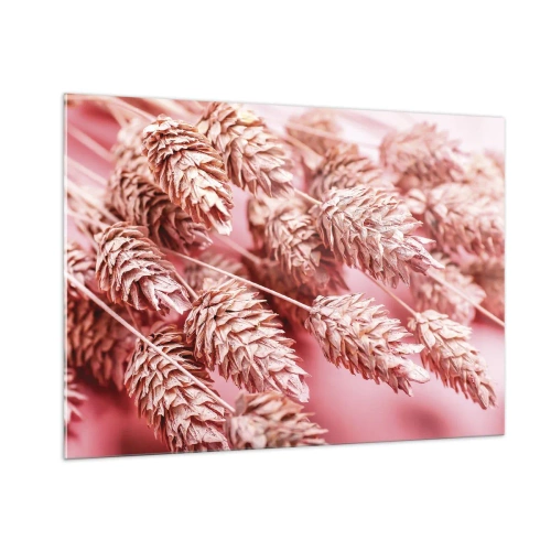 Quadro em vidro - Cascata floral em rosa - 100x70 cm