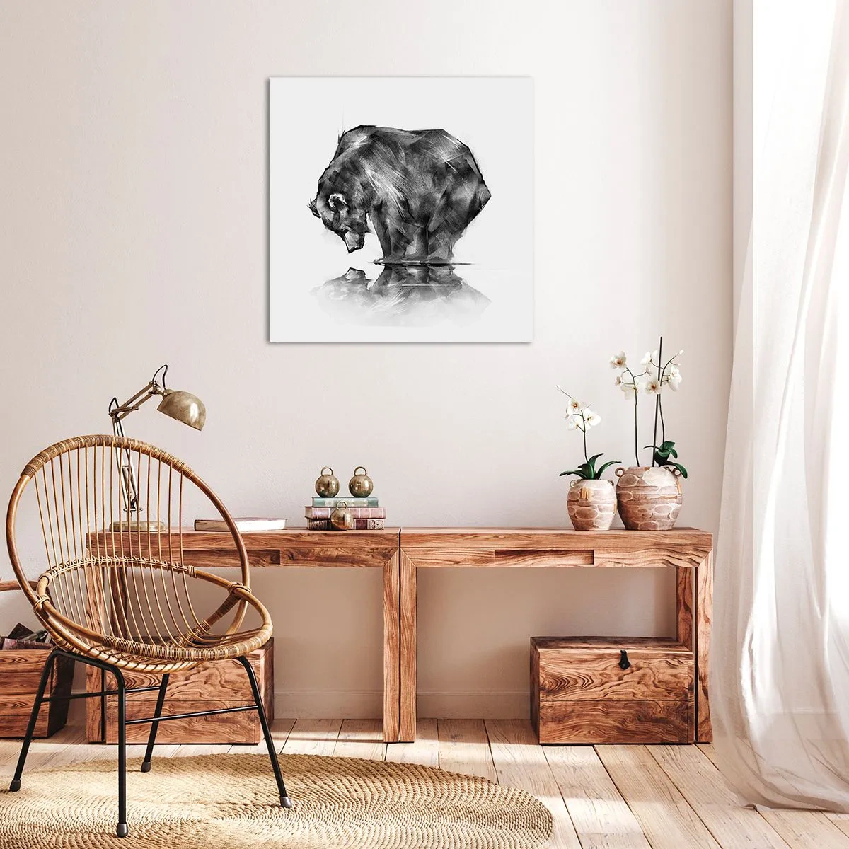 Quadro em tela - É bom ver alguém próximo - 40x40 cm